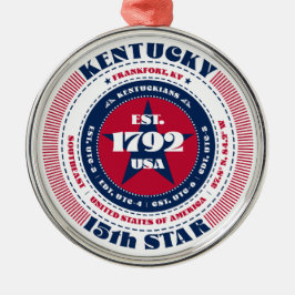 Kentucky 15e staat kerstversiering metalen ornament