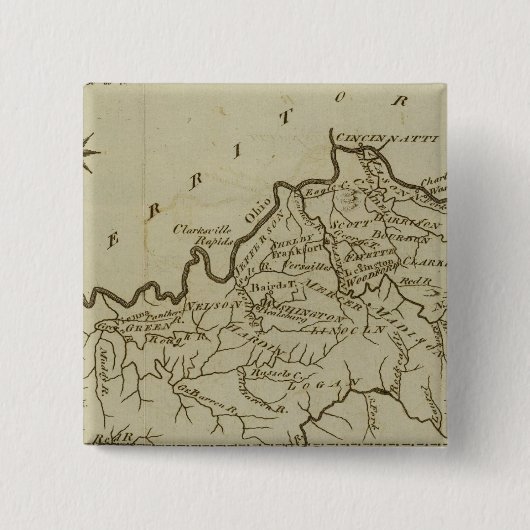 Kentucky 5 vierkante button 5,1 cm (Voorkant)