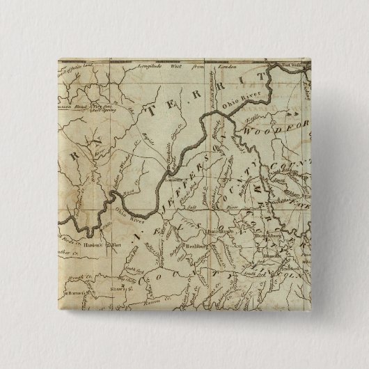 Kentucky 5 vierkante button 5,1 cm (Voorkant)