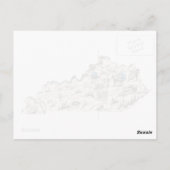 Kentucky  Afbeelding Map Antiek State Chart Briefkaart (Achterkant)
