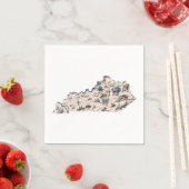 Kentucky  Afbeelding Map Antiek State Chart Servetten (Insitu)