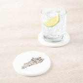 Kentucky  Afbeelding Map Zandsteen Onderzetter (Zijkant)