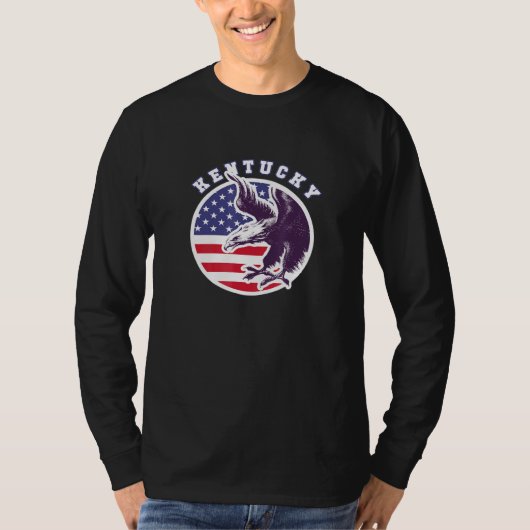 Kentucky American Patriot Veteran Eagle Pride Stat T-shirt (Voorkant)