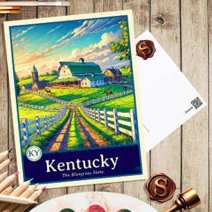 Kentucky Anime Style Cel Shaded Briefkaart