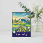 Kentucky | Anime Style Cel Shaded Briefkaart (Staand voorkant)