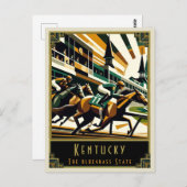 Kentucky | Art. Deco Briefkaart (Voorkant / Achterkant)
