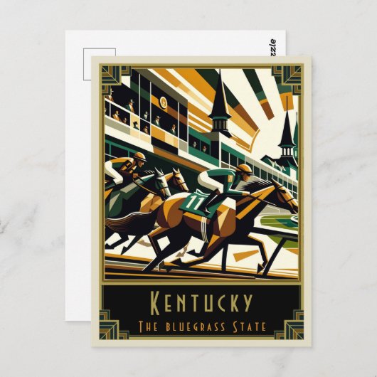 Kentucky | Art. Deco Briefkaart (Voorkant / Achterkant)