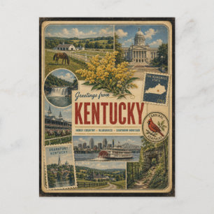 Kentucky authentieke vintage stijl ansichtkaart briefkaart
