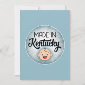 Kentucky Baby shower Funny Blue Boys Kaart (Achterkant)