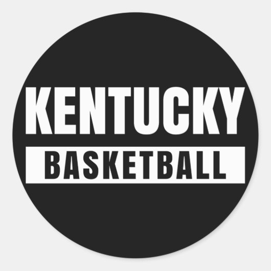 Kentucky Basketball Ronde Sticker (Voorkant)