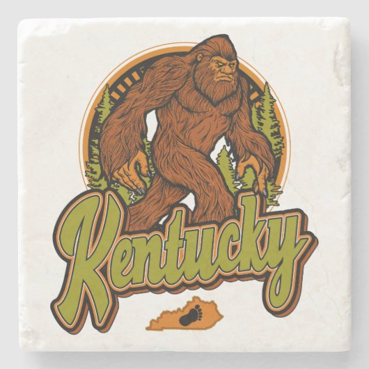 Kentucky Bigfoot-Onderzetter Stenen Onderzetter (Voorkant)