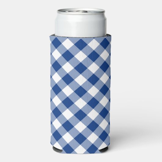 Kentucky blauwe gingham coozie (Seltzer Achterkant)