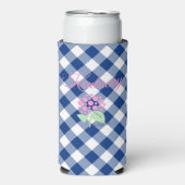 Kentucky blauwe gingham coozie (Seltzer Voorkant)
