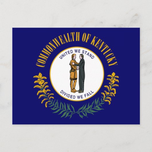 Kentucky: Blauwgras Gemenebest Amerikaanse staatsv Briefkaart (Voorkant)