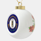 Kentucky: Blauwgras Gemenebest Amerikaanse staatsv Keramische Bal Ornament (Rechts)