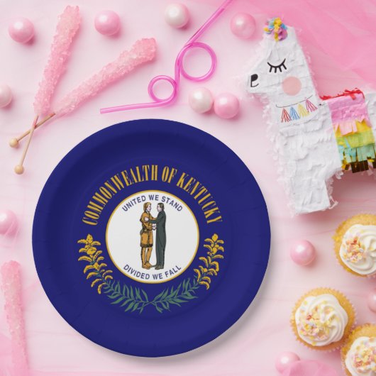 Kentucky: Blauwgras Gemenebest Amerikaanse staatsv Papieren Bordje (Feest)