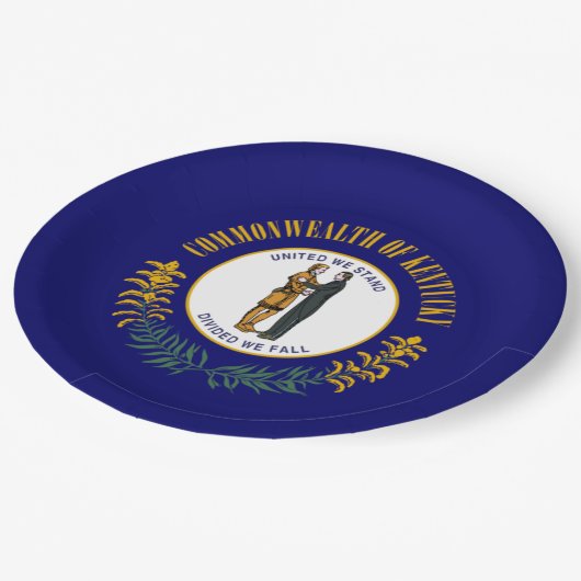 Kentucky: Blauwgras Gemenebest Amerikaanse staatsv Papieren Bordje (Gekanteld)