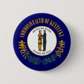 Kentucky: Blauwgras Gemenebest Amerikaanse staatsv Ronde Button 5,7 Cm (Voorkant)