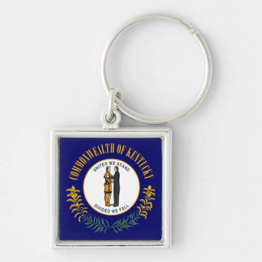 Kentucky: Blauwgras Gemenebest Amerikaanse staatsv Sleutelhanger (Voorkant)