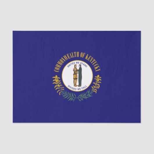 Kentucky: Blauwgras Gemenebest Amerikaanse staatsv Tissuepapier (Voorkant)