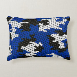 Kentucky Blue White Classic Camo Pattern Accent Kussen
