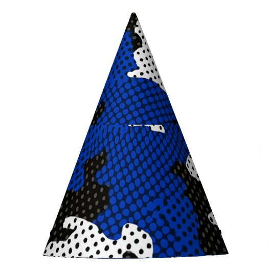 Kentucky Blue White Classic Camo Pattern Feesthoedjes (Voorkant)