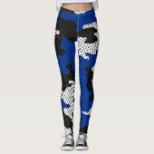 Kentucky Blue White Classic Camo Pattern Leggings (Voorkant)