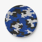 Kentucky Blue White Classic Camo Pattern Papieren Bordje (Voorkant)
