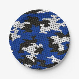 Kentucky Blue White Classic Camo Pattern Papieren Bordje