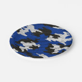 Kentucky Blue White Classic Camo Pattern Papieren Bordje (Gekanteld)