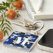 Kentucky Blue White Classic Camo Pattern Sleutelhanger (Voorkant Rechts)