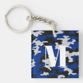 Kentucky Blue White Classic Camo Pattern Sleutelhanger (voorkant)