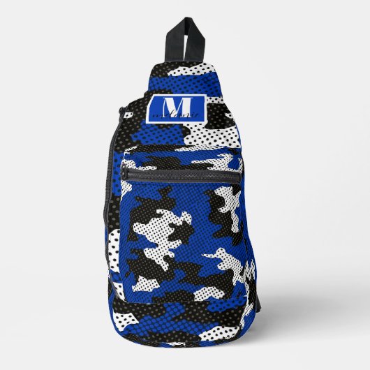 Kentucky Blue White Classic Camo Pattern Sling Bag (Voorkant)