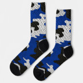 Kentucky Blue White Classic Camo Pattern Sokken (Links)