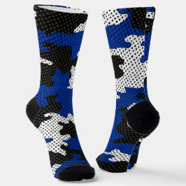 Kentucky Blue White Classic Camo Pattern Sokken