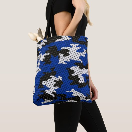 Kentucky Blue White Classic Camo Pattern Tote Bag (Dichtbij)