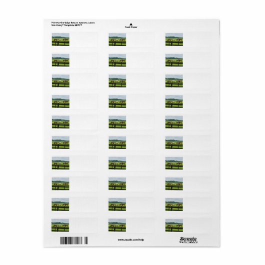 Kentucky Bluegrass adresetiketten Etiket (Full Sheet)