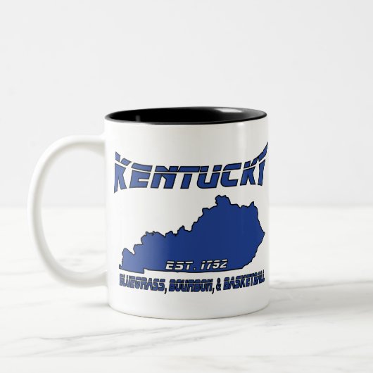 Kentucky Bluegrass Bourbon Basketball Tweekleurige Koffiemok (Links)