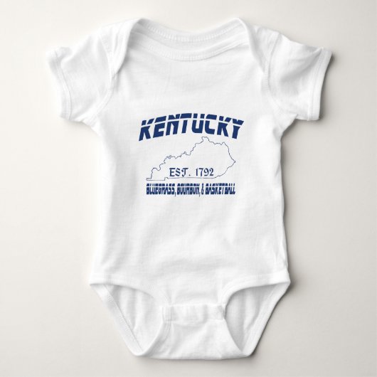 Kentucky Bluegrass Bourbon Basketball UScustomInk Romper (Voorkant)