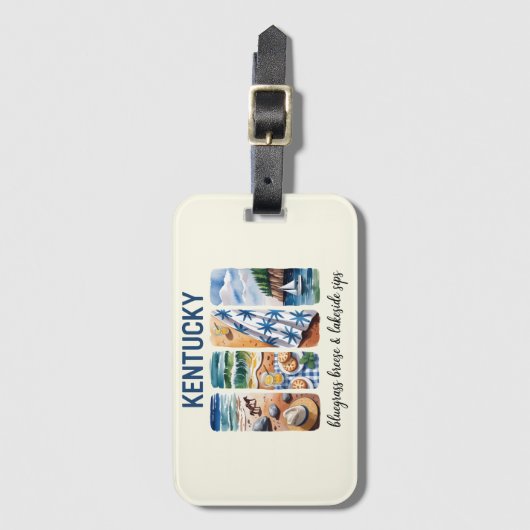 Kentucky – Bluegrass Breeze & Lakeside Sips Bagagelabel (Voorkant (verticaal))