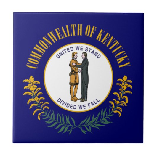 Kentucky: Bluegrass Commonwealth Amerikaanse Staat Tegeltje (Voorkant)