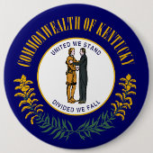 Kentucky Bluegrass Commonwealth Staatsvlag Ronde Button 6,0 Cm (Voorkant)