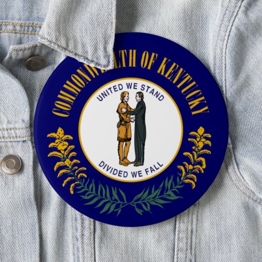 Kentucky Bluegrass Commonwealth Staatsvlag Ronde Button 6,0 Cm (In situ)
