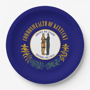 Kentucky: Bluegrass Commonwealth  Staatsvlag van d Papieren Bordje