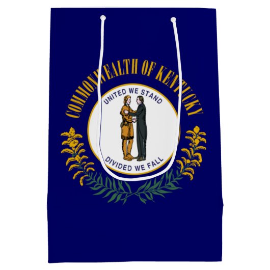 Kentucky Bluegrass Commonwealth State Flag Medium Cadeauzakje (Achterkant)