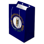 Kentucky Bluegrass Commonwealth State Flag Medium Cadeauzakje (Achterkant Gekanteld)