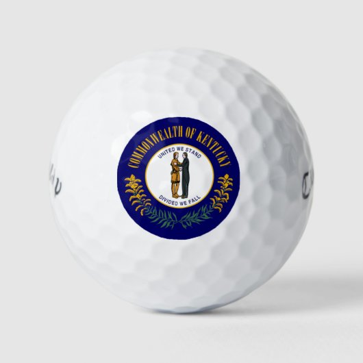 Kentucky: Bluegrass Commonwealth US Staatsvlag Golfballen (Voorkant)