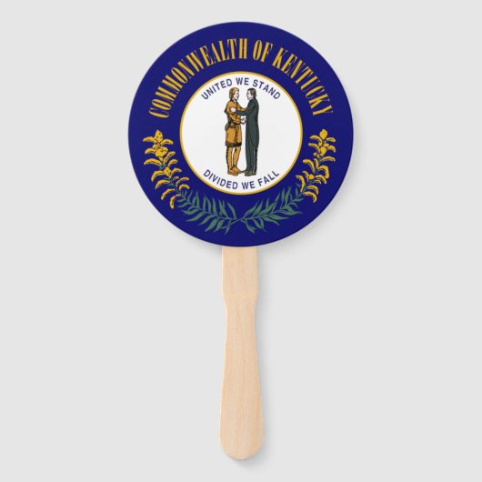 Kentucky: Bluegrass Commonwealth US Staatsvlag Handwaaier (Voorkant)