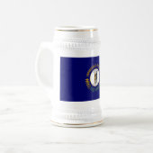 Kentucky: Bluegrass Commonwealth US State Flag wor Bierpul (Voorkant links)