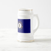 Kentucky: Bluegrass Commonwealth US State Flag wor Bierpul (Voorkant rechts)